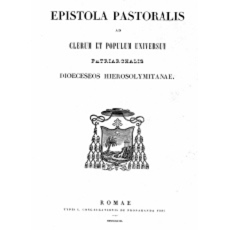 Lettera Pastorale Al clero ed al popolo Mgr. Valerga 1847 [It][Ar]